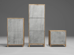 Modern wood drawers 3D Model