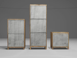 Modern wood drawers 3D Model