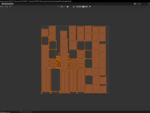 Modern wood drawers 3D Model
