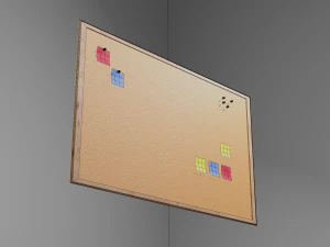 Realistic Wall cork 3D Model
