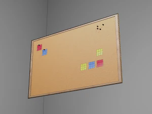 Realistic Wall cork 3D Model