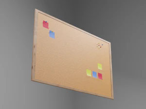Realistic Wall cork 3D Model