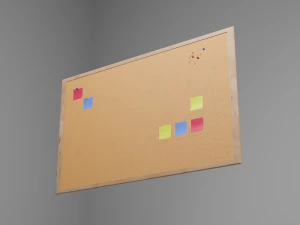 Realistic Wall cork 3D Model