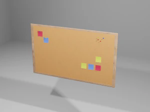 Realistic Wall cork 3D Model