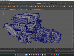 Bugatti Engine Model 3D