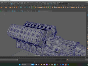 Bugatti Engine 3D Model