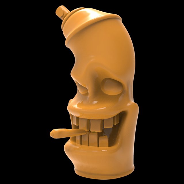 Monster Can 05 3D 打印模型 .c4d .max .obj .3ds .fbx .stl .blend 