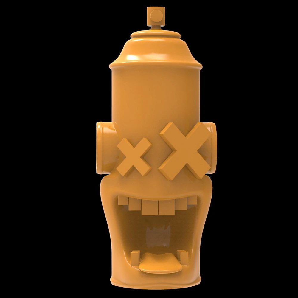 Monster Can 06 3D Print Model .c4d .max .obj .3ds .fbx .stl .blend 