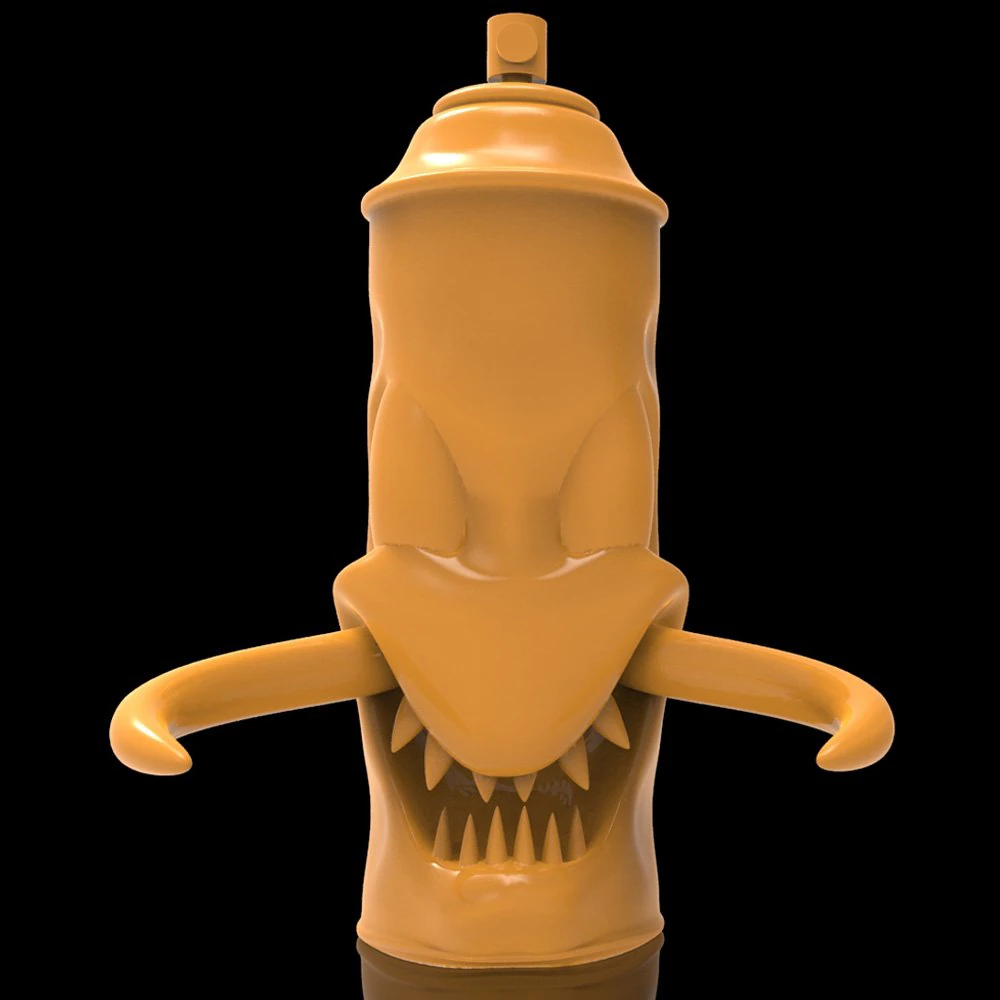 Monster Can 07 3D Print Model .c4d .max .obj .3ds .fbx .stl .blend 