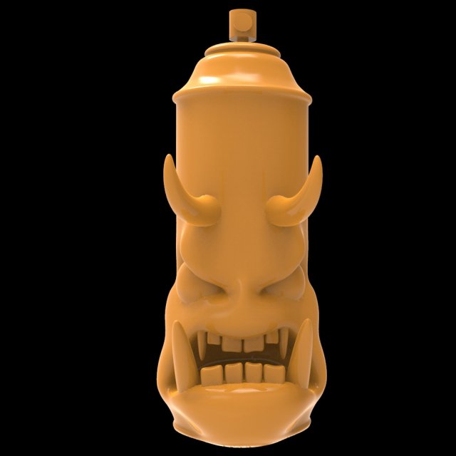 Monster Can 08 3D Print Model .c4d .max .obj .3ds .fbx .stl .blend 
