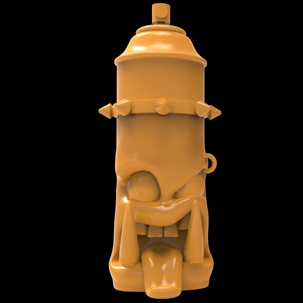Monster Can 09 3D Print Model .c4d .max .obj .3ds .fbx .stl .blend 