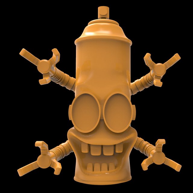Monster Can 11 3D Print Model .c4d .max .obj .3ds .fbx .stl .blend 