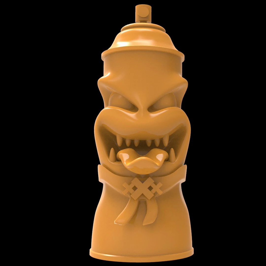 Monster Can 12 3D Print Model .c4d .max .obj .3ds .fbx .stl .blend