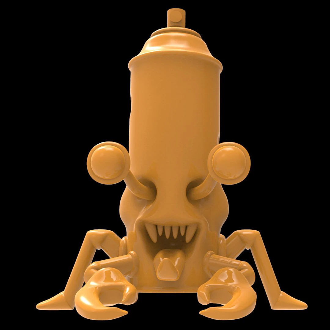 Monster Can 14 3D Print Model .c4d .max .obj .3ds .fbx .stl .blend