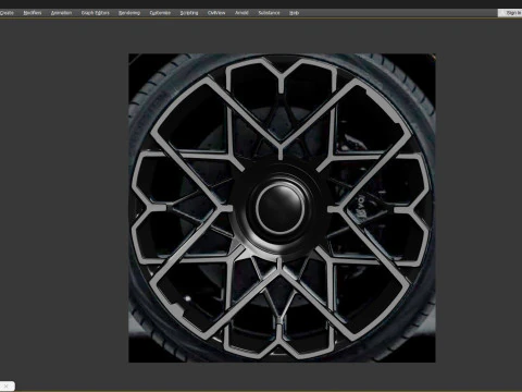 RR Cullinan için Güç Çarkı D3 3D Model