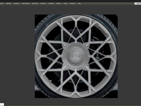Power Wheel D3 for RR Cullinan 3Dモデル