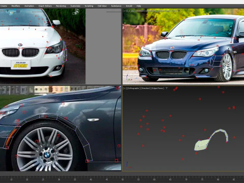 Bmv 5-Series 550I E60 M-Tech 2009 3D Model