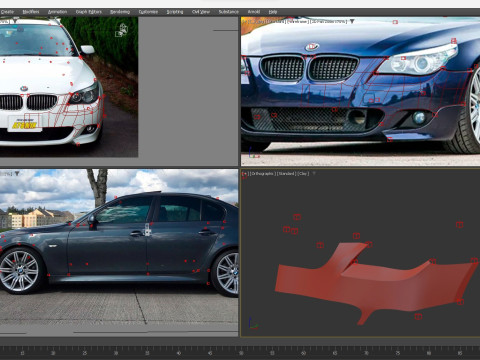 Bmv 5-Series 550I E60 M-Tech 2009 3D Model