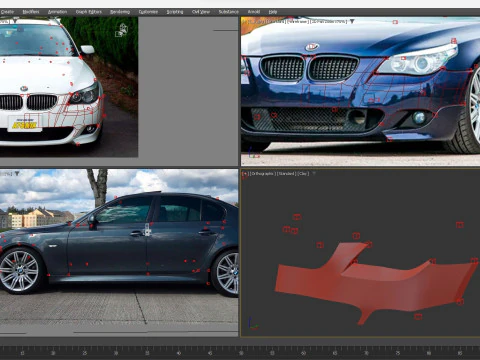 Bmv 5-Series 550I E60 M-Tech 2009 3D Model