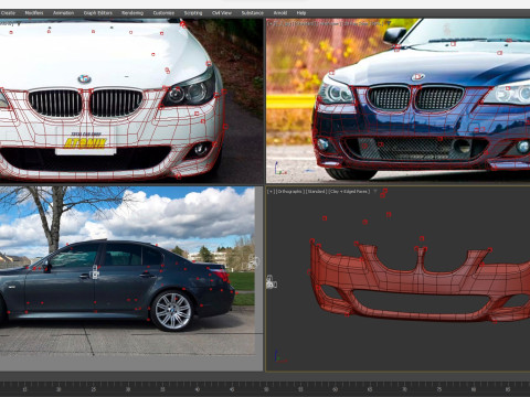 Bmv 5-Series 550I E60 M-Tech 2009 3D Model