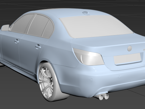 Bmv 5-Series 550I E60 M-Tech 2009 3D Model
