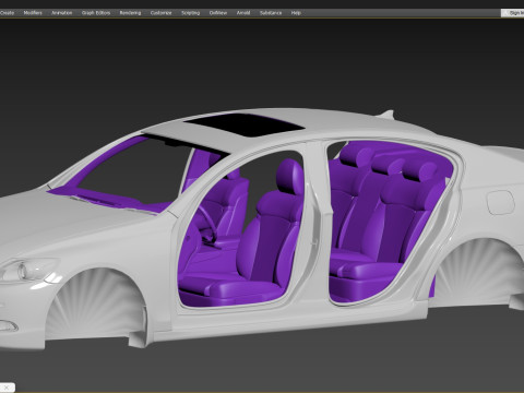 Lexus Gs350 S190 2009 3D Model