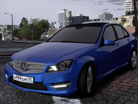 Mercedes-Benz C180 W204 Amg-Line 2013 3D Model