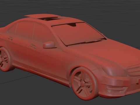 Mercedes-Benz C180 W204 Amg-Line 2013 3D Model