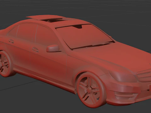 Mercedes-Benz C180 W204 Amg-Line 2013 3D Model