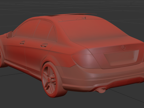 Mercedes-Benz C180 W204 Amg-Line 2013 3D Model