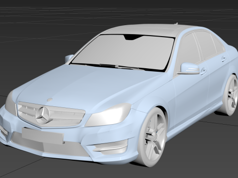 Mercedes-Benz C180 W204 Amg-Line 2013 3D Model