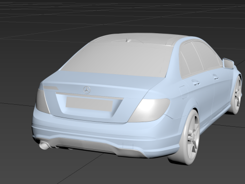 Mercedes-Benz C180 W204 Amg-Line 2013 3D Model