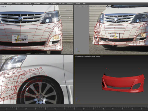 Toyota Alphard V 2008 3D Model