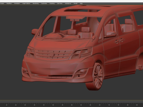 Toyota Alphard V 2008 Modello 3D