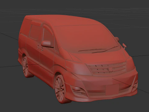 Toyota Alphard V 2008 3D Model