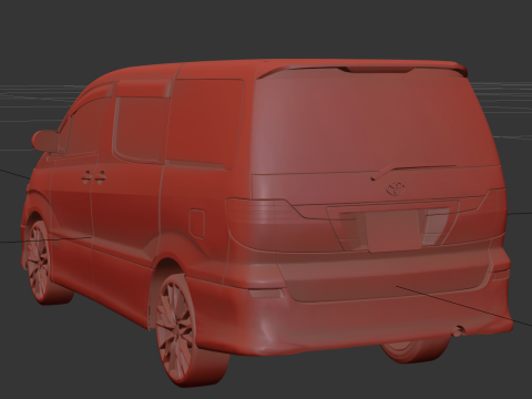 Toyota Alphard V 2008 Modello 3D