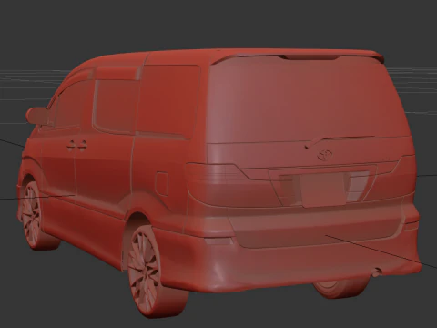 Toyota Alphard V 2008 3D Model