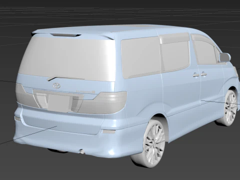 Toyota Alphard V 2008 3D Model