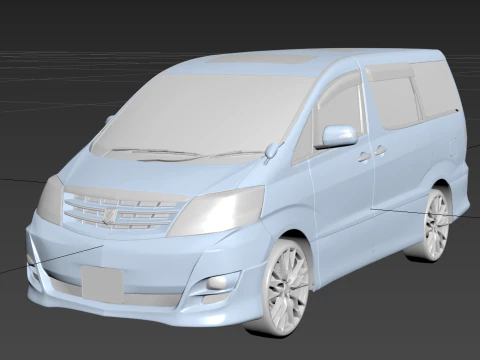 Toyota Alphard V 2008 3D Model