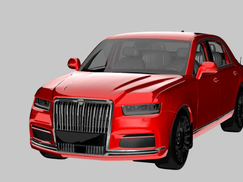 Aurus Senat S600 Sedan Facelift 2024 3D Model