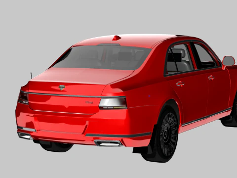 Aurus Senat S600 Sedan Facelift 2024 3D Model