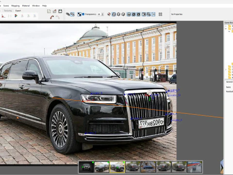 Aurus Senat S600 Sedan Facelift 2024 3D Model