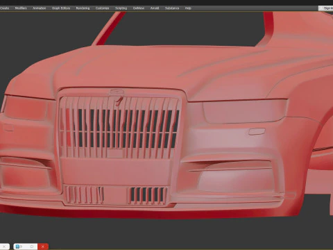 Aurus Senat S600 Sedan Facelift 2024 3D Model