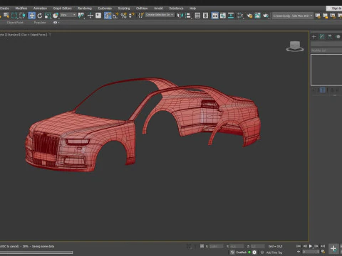 Aurus Senat S600 Sedan Facelift 2024 3D Model