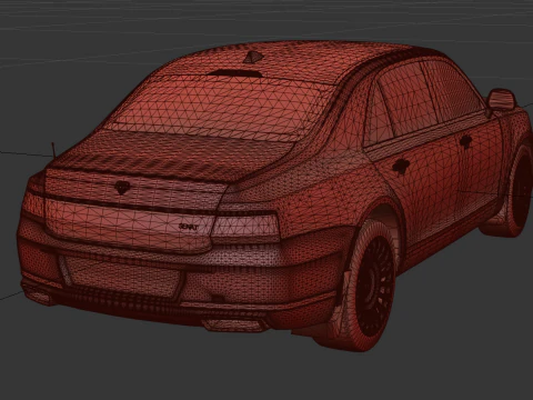 Aurus Senat S600 Sedan Facelift 2024 3D Model