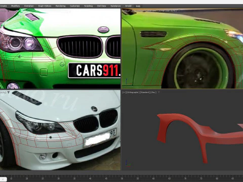 BMV M5 E60 HAMANN 2008 3D Model