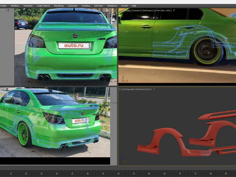 BMV M5 E60 HAMANN 2008 3D Model