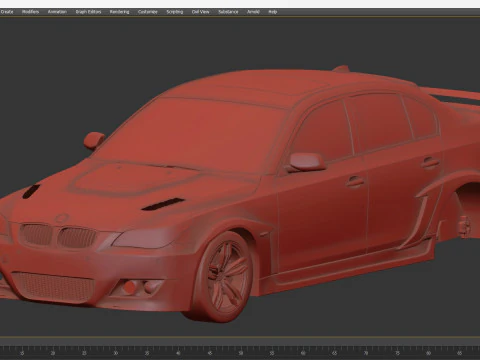 BMV M5 E60 HAMANN 2008 3D Model