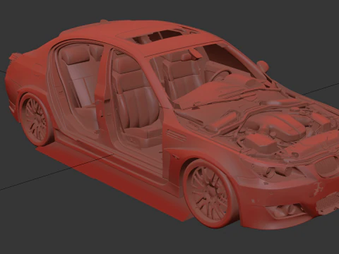 BMV M5 E60 HAMANN 2008 3D Model