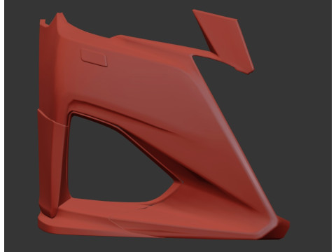 Side linings on the front bumper of Toyota Crown 2017 3D Model